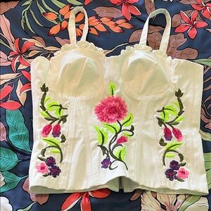 Ann Fernandes embroidered bustier new